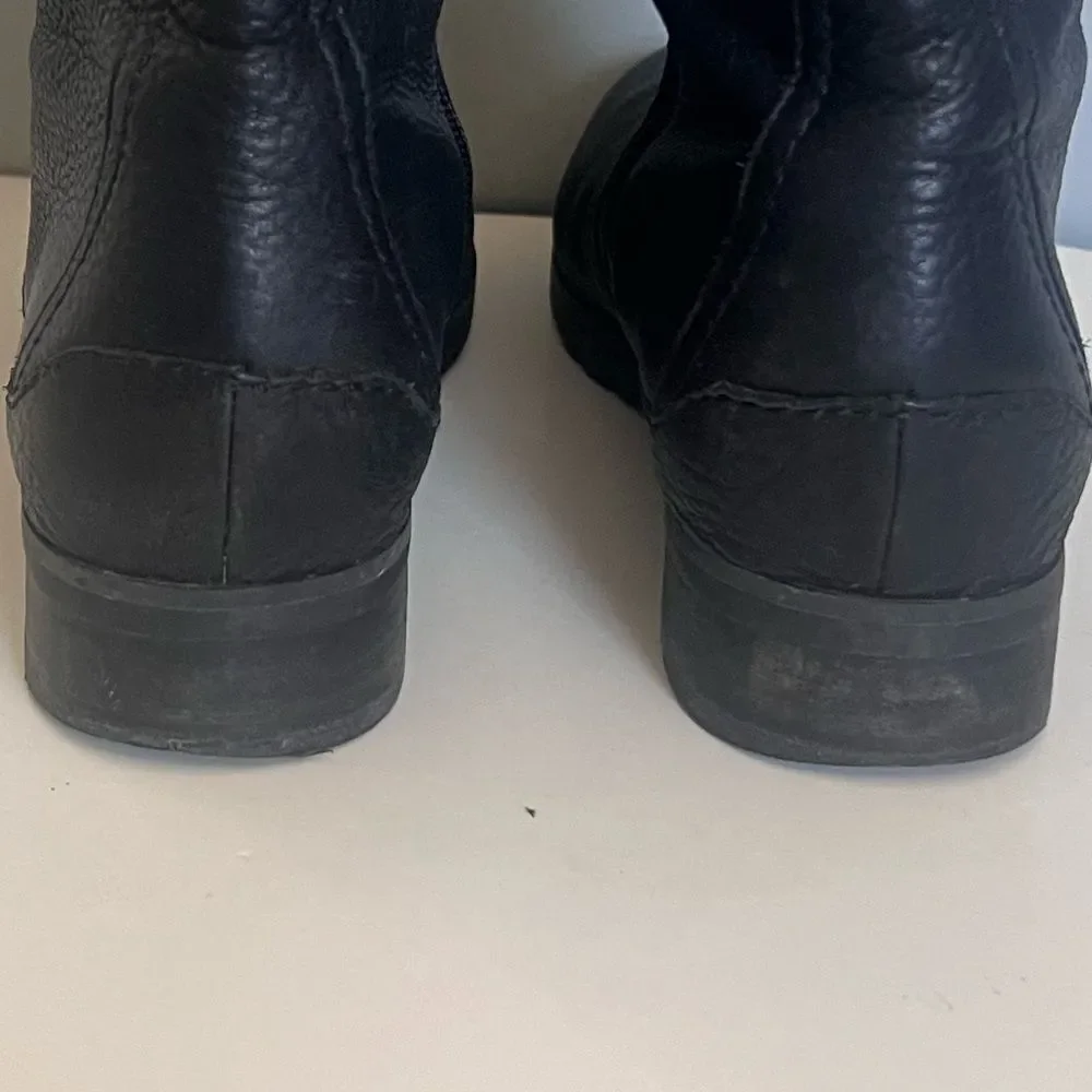 Rockport Tristina Gore Black Waterproof Hydro Shield KneeHigh Leather Boots 5.5